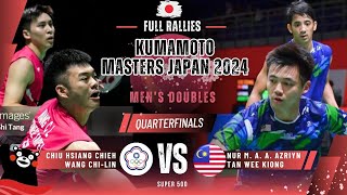 ChiuWang TPE vs AzriynTan MAS  QF  Kumamoto Masters Japan 2024 [upl. by Janis]