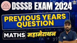 DSSSB Special Mathematics Class  DSSSB Previous Year Questions  MATH  DSSSB Nursing Officer 2024 [upl. by Dorr]