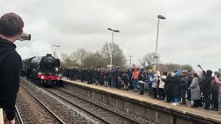 Flying Scotsman rail tour thundering through Narborough ￼￼ [upl. by Eldnek]