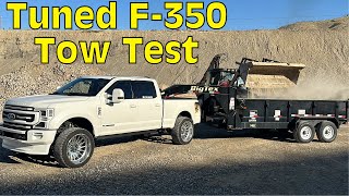 2020 Tuned 67 Powerstroke 5 Inch Exhaust Towing Big Tex Gooseneck DumpTrailer  F350 Diesel [upl. by Arney311]