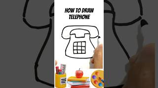 How to Draw Telephone ☎️😯stepbystep drawingtutorial easydrawing [upl. by Lianna321]