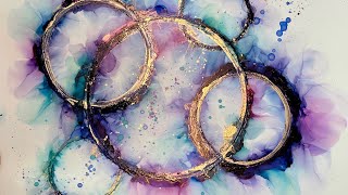 111 Alcohol Ink Rings  Abstract Art [upl. by Gavette]