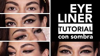 Cómo hacer los ojos más grandes  Eyeliner con sombra [upl. by Navoj]