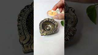 Easy Diya Painting for Diwali Decor art acrylicpainting satisfying trendingonshorts viral gold [upl. by Petronilla351]