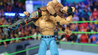 John Cena vs Seth Rollins turns into chaos GCW Live  WWE Figures [upl. by Darwen541]