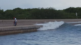 Tanker causes rogue wave to go over wall [upl. by Daus717]