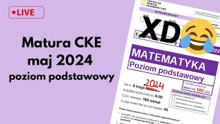 Matura MAJ 2024 matematyka podstawowa  rozwiązania  LIVE [upl. by Annyrb]