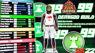 NEW 2 WAY CATFISH DEMIGOD BUILD CAN DO EVERYTHING MOST FUN BUILD ON NBA 2K22 [upl. by Norel]