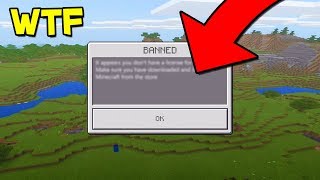 Getting BANNED in Minecraft Pocket Edition [upl. by Rebmak320]