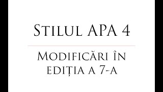 Tutorial stiluri de citare APA 4 ediția a 7a [upl. by Per]