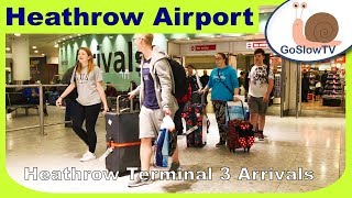 London Heathrow Terminal 3 Arrivals  LHR  Airports  Slow TV  Episode 1 2018 [upl. by Cyndie548]