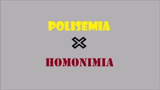 POLISEMIA Y HOMONIMIA  Explicación y Diferencias [upl. by Anerahs]