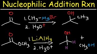 Nucleophilic Addition Reaction Mechanism Grignard Reagent NaBH4 LiAlH4 Imine Enamine Reduction [upl. by Rocco227]