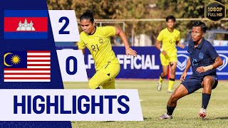 HIGHLIGHTS KAMBOJA vs MALAYSIA • AFF WOMEN’S CUP 2024 [upl. by Aidole]