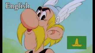 Asterix speaks in different languages in several languages [upl. by Avon]