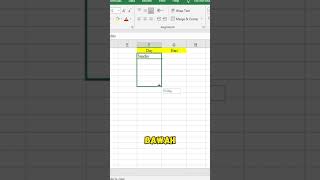 Menulis Hari Pada Microsoft Excel jagoexcel exceltips belajarexcel [upl. by Mella]