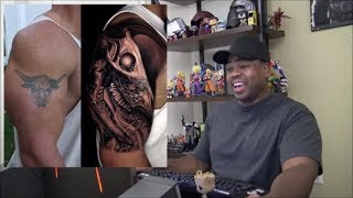 Check Out The Rocks New Tattoo [upl. by Leidag]