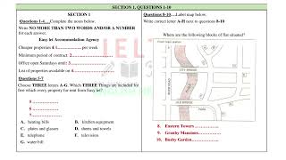 TEST CEN1 Easy let Accommodation Agency ielts listening ehjagraon MAP [upl. by Aseeral278]