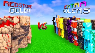 REDSTONE GOLEM vs ALL GOLEMS  REDSTONE GOLEM vs ALL EXTRA GOLEMS  Minecraft Mob Battle 120 [upl. by Haskell]