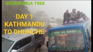 Gosaikunda Trek DAY 1 Kathmandu to Dhunche [upl. by Lottie872]