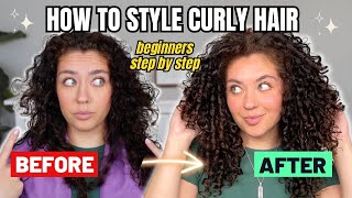 StepbyStep Curly Hair Styling Routine  A Beginners Guide [upl. by Ogaitnas]