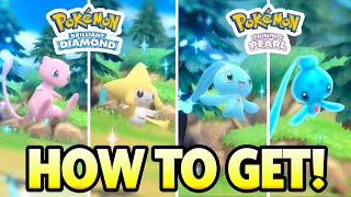 How to get MANAPHY MEW JIRACHI and PHIONE in Pokemon Brilliant Diamond and Pokemon Shining Pearl [upl. by Lorre]