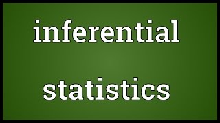 Inferential statistics Meaning [upl. by Adraynek235]