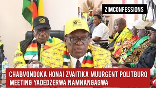 Chabvondoka Honai Zvaitika MuUrgent Politburo Meeting Yadedzerwa NaMnangagwa [upl. by Buckie]