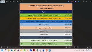 SAP BASIS Implementation Training Promotion [upl. by Nennerb]