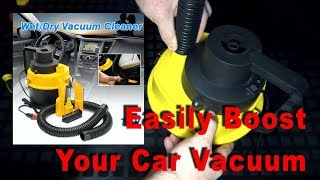 Car vacuum cleaner wet dry 12v The easiest way to boost it [upl. by Arbmik]