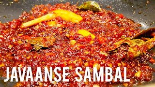 Javaanse Sambal Nasi Bami sambal badjak IndischeHow to make hot pepper sauce [upl. by Atirak650]