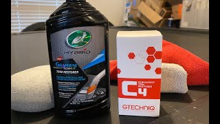 Turtle Wax Graphene Acrylic Trim Restorer vs Gtech C4 Trim Restore [upl. by Eugenia]