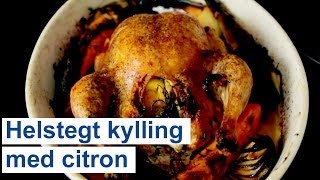 Opskrift Helstegt kylling med citron hvidløg og rodfrugter  REMA 1000 Danmark [upl. by Nyret545]