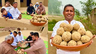 Chawal ki Pinni  Chawal ke Ladoo Recipe I Rice Flour Laddu  Atta ke Ladoo Recipe  Village Food [upl. by Savadove694]