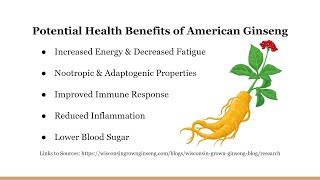 Health Benefits of American Ginseng Root Panax Quinquefolius [upl. by Aticilef742]