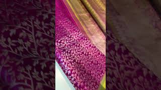 Resham Warp Edge To Edge 4D Meenakari Border Brocade Kanchipattus 100 Pure Silk Weaved Handmade [upl. by Orten330]