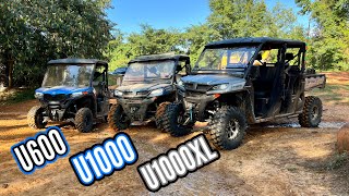 2022 CFMOTO UFORCE 1000 U600 amp 1000 XL Crew Cab Trail Riding [upl. by Haldane626]