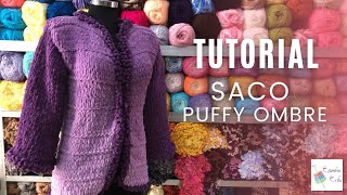 Tutorial Saco Puffy Ombre sin gancho ni agujas 💜  Estambres Erika 🧶 [upl. by Edmond]