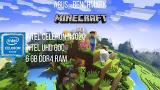 MINECRAFT  TLAUNCHER  INTEL CELERON N4020  6 GB RAM  INTEL UHD 600  WINDOWS 11 [upl. by Ahsuat849]