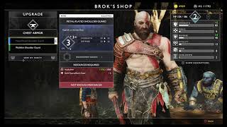 God of War  Volunder Mines Shop Metal Plated Shoulder amp Waist Guards Crafted Gameplay 2018 [upl. by Enywad]