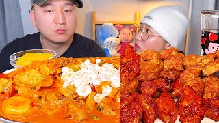 콘마요 마라 로제 엽떡🌶️ 먹방 망해서 교촌 치킨🍗 먹는 먹방 Mukbang ASMR [upl. by Lednam]