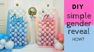 Simple Gender Reveal idea HOW  DIY [upl. by Amehsyt]