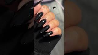 Beautiful Black nails nails paint naildesign nailtutorial [upl. by Esilec]