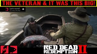 Red Dead Redemption 2 The Veteran Stranger Mission  It was THIS Big Trophy  Legendary Fish [upl. by Bevis]