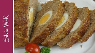 Hackbraten  falscher Hase  Hackbraten mit Ei [upl. by Yeta]