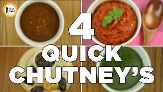 4 Quick Chutney Recipes By Food Fusion [upl. by Isnyl]