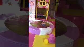 water trampoline in indoor play center [upl. by Tevis]