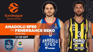 Anadolu Efes Istanbul vs Fenerbahce Beko Istanbul I Euroleague Live Score Updates [upl. by Mcleod]