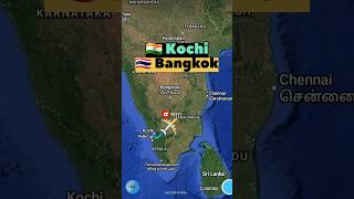 KOCHI 🇮🇳 to BANGKOK 🇹🇭 Flight Route ✈️ Thai AirAsia FD171 aviation travel flight shorts [upl. by Snoddy]