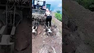 New way to grow sugarcane automobile automachine excavator semiautomaticmachine machine [upl. by Noraha]